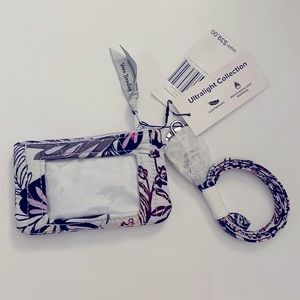 Vera Bradley Ultralight Zip ID and Lanyard Sun Washed Tropical NWT